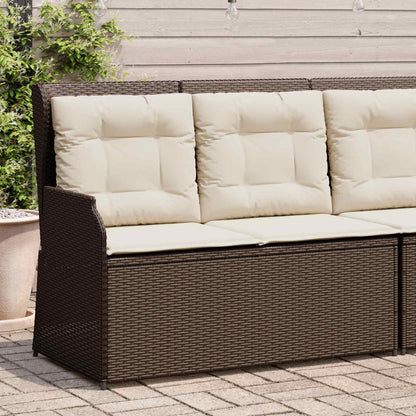 Panchina da giardino Marrone polyrattan