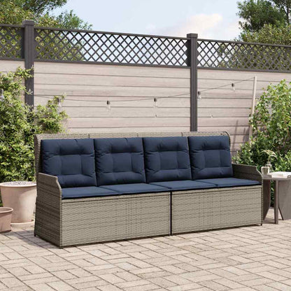 Panchina da giardino Grigio polyrattan | homemem39