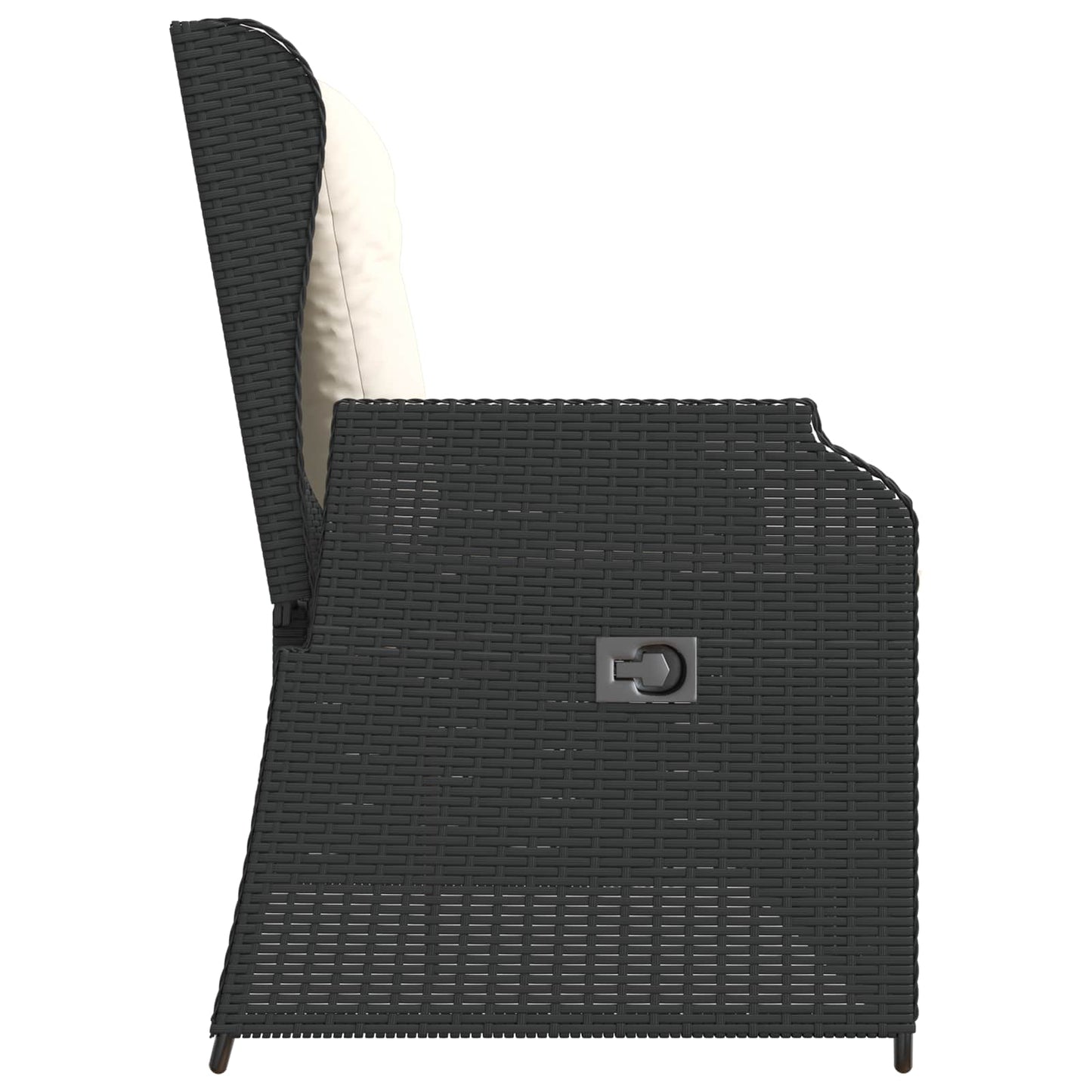 Panchina da giardino Nero polyrattan