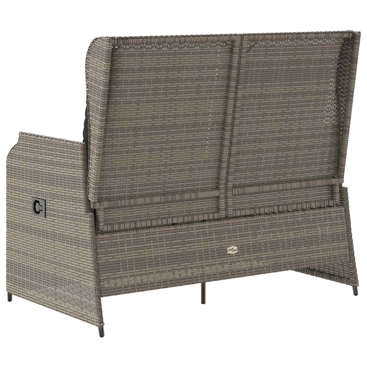 Panchina da giardino Grigio polyrattan