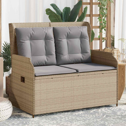 Panchina da giardino Beige polyrattan