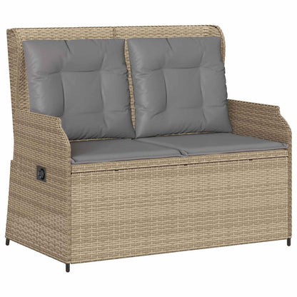 Panchina da giardino Beige polyrattan