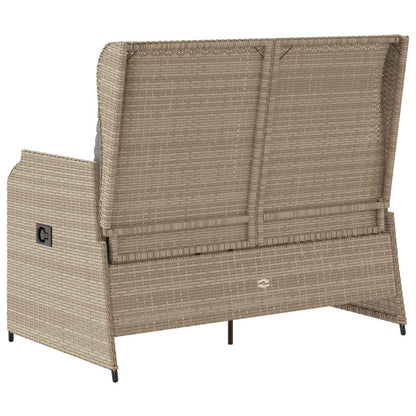 Panchina da giardino Beige polyrattan