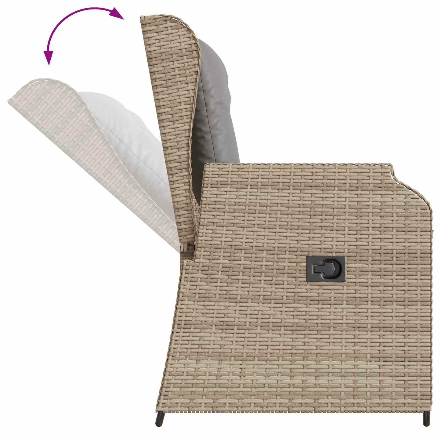 Panchina da giardino Beige polyrattan