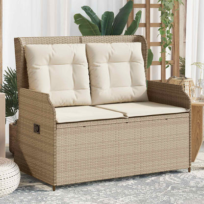 Panchina da giardino Beige polyrattan