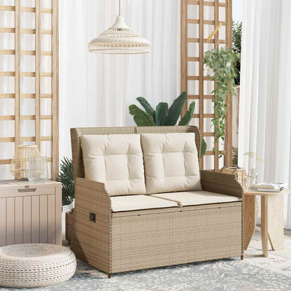 Panchina da giardino Beige polyrattan