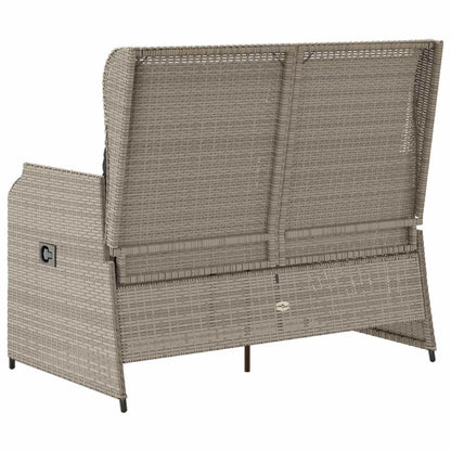 Panchina da giardino Grigio chiaro polyrattan