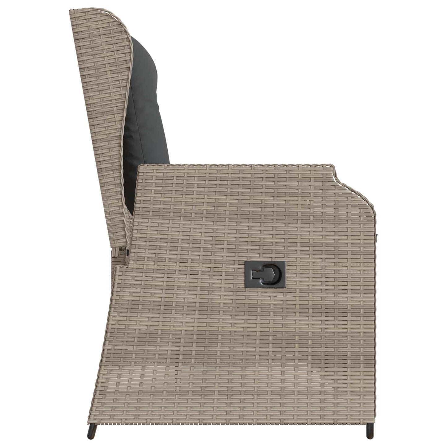 Panchina da giardino Grigio chiaro polyrattan
