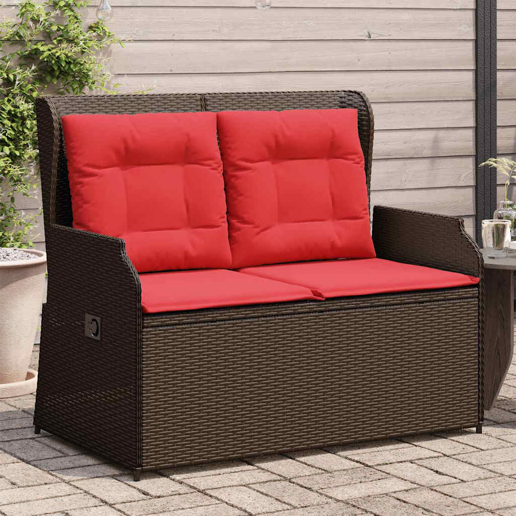 Panchina da giardino Marrone polyrattan | homemem39