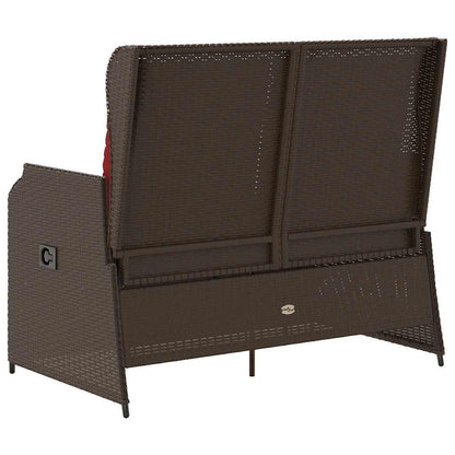 Panchina da giardino Marrone polyrattan