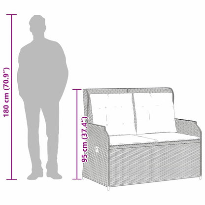 Panchina da giardino Marrone polyrattan | homemem39