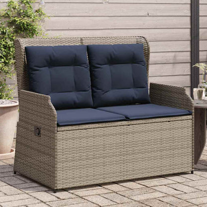 Panchina da giardino Grigio polyrattan | homemem39