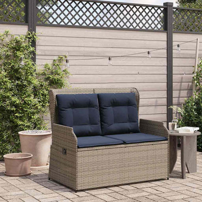 Panchina da giardino Grigio polyrattan | homemem39