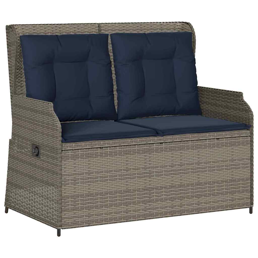 Panchina da giardino Grigio polyrattan | homemem39