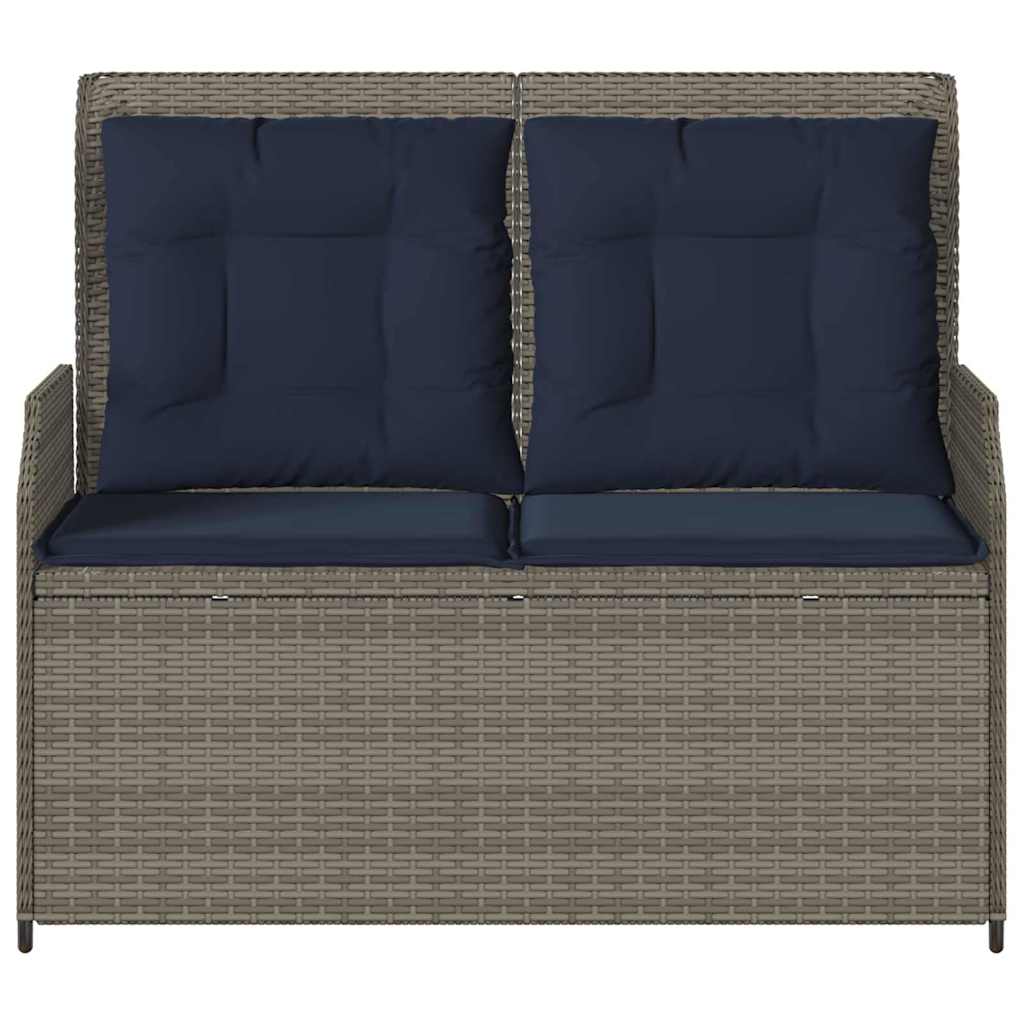 Panchina da giardino Grigio polyrattan | homemem39