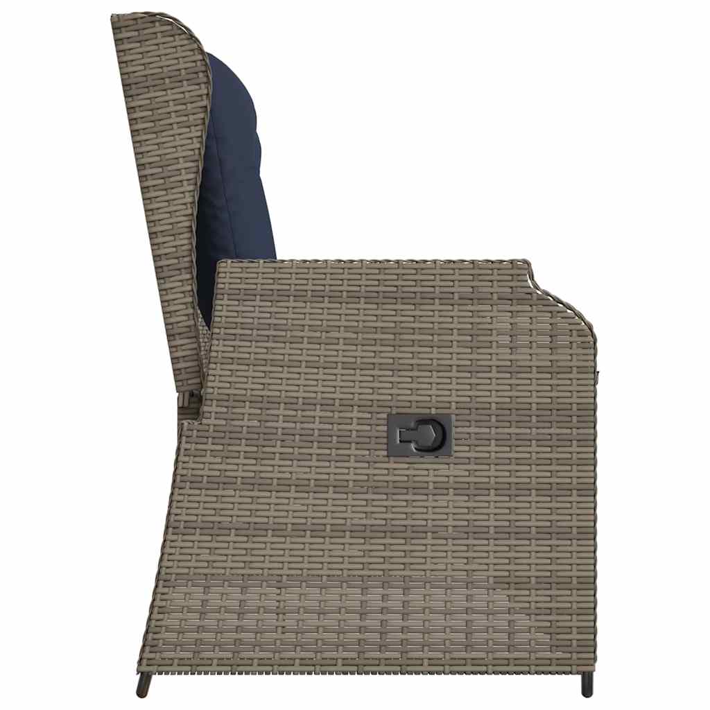 Panchina da giardino Grigio polyrattan | homemem39
