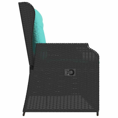 Panchina da giardino Nero polyrattan | homemem39