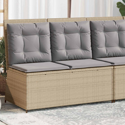 Panchina da giardino Beige polyrattan