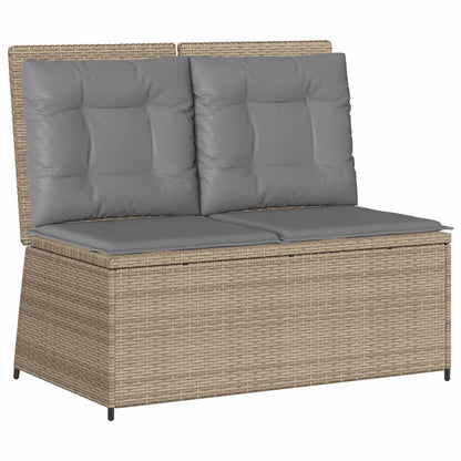 Panchina da giardino Beige polyrattan