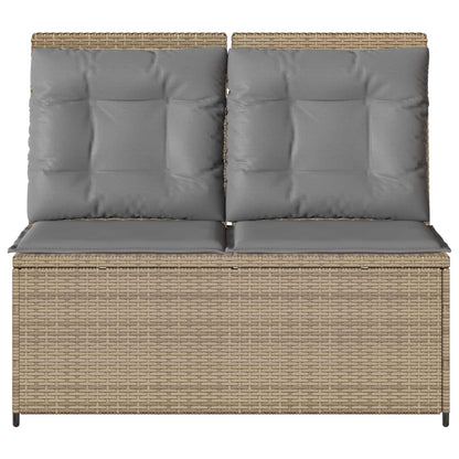 Panchina da giardino Beige polyrattan