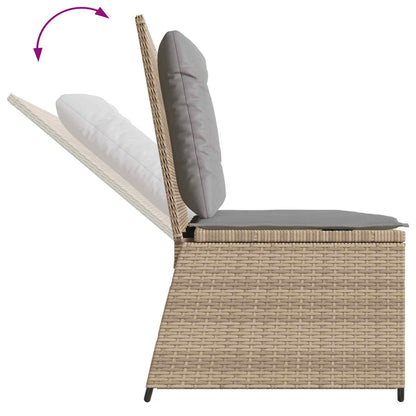 Panchina da giardino Beige polyrattan