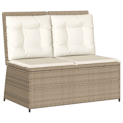 Panchina da giardino Beige polyrattan