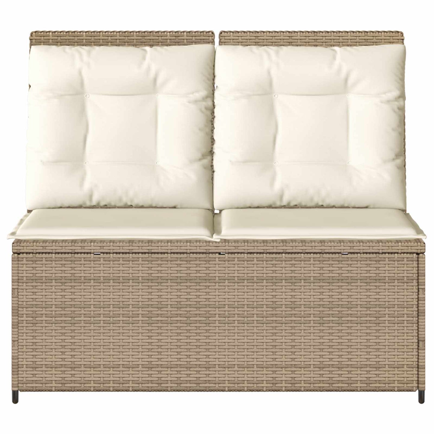 Panchina da giardino Beige polyrattan