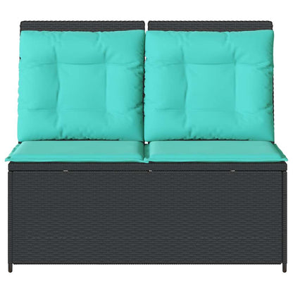 Panchina da giardino Nero polyrattan | homemem39