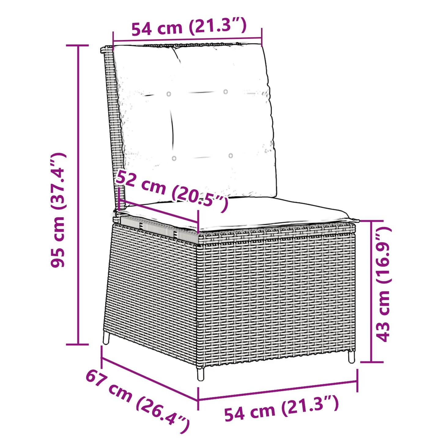 Divano da giardino con cuscino Grigio chiaro polyrattan