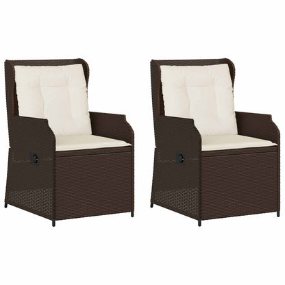 Panchina da giardino 2 pcs Marrone polyrattan