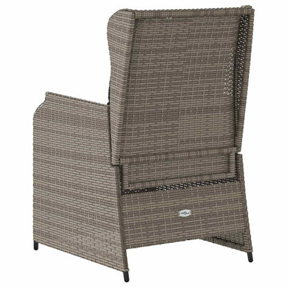 Panchina da giardino 2 pcs Grigio polyrattan