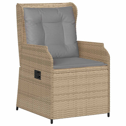 Panchina da giardino 2 pcs Beige polyrattan