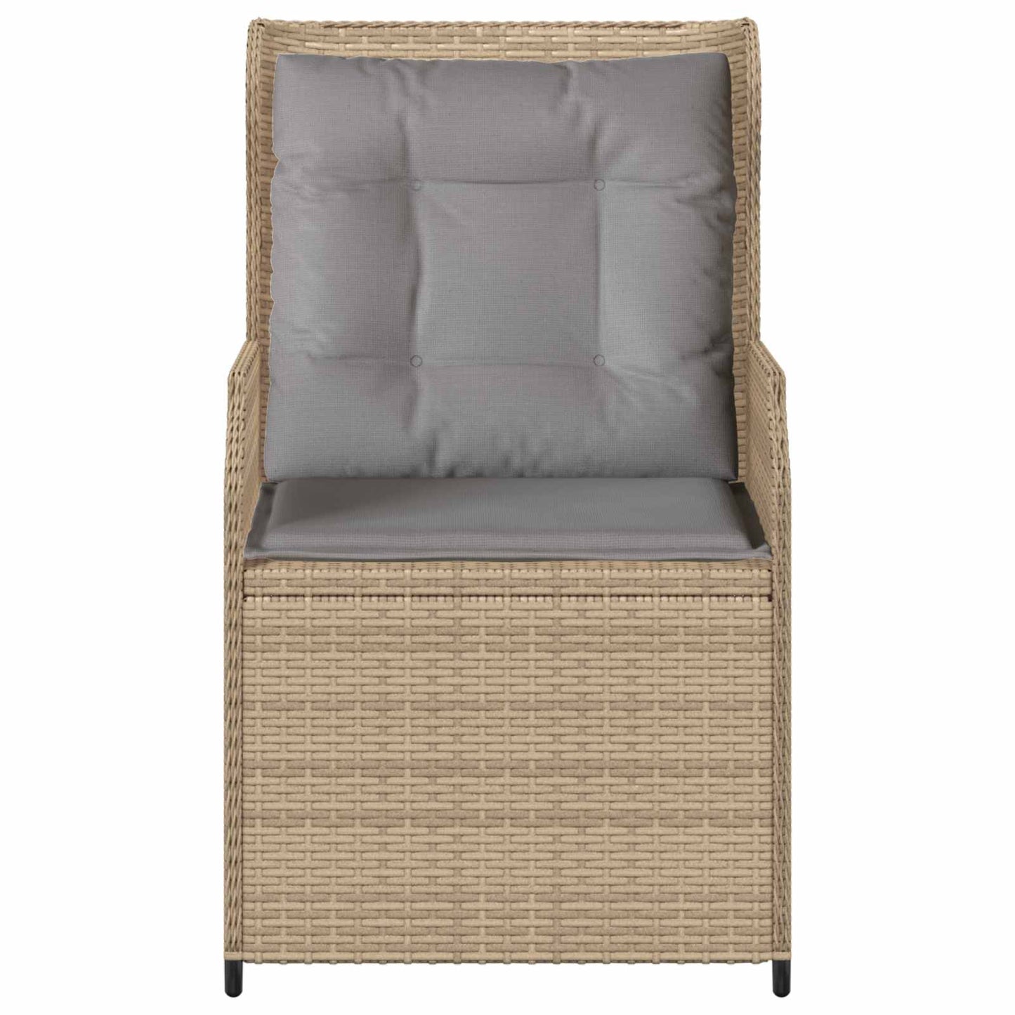 Panchina da giardino 2 pcs Beige polyrattan