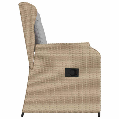 Panchina da giardino 2 pcs Beige polyrattan