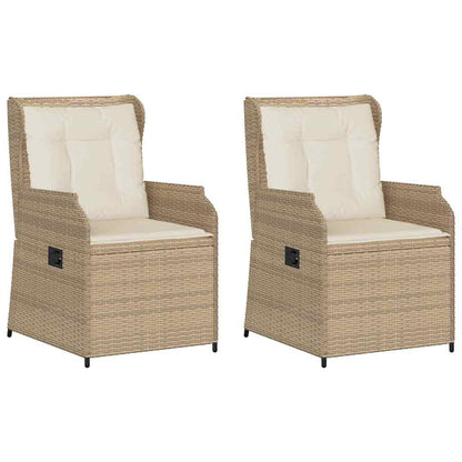 Panchina da giardino 2 pcs Beige polyrattan | homemem39