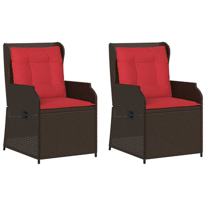 Panchina da giardino 2 pcs Marrone polyrattan | homemem39