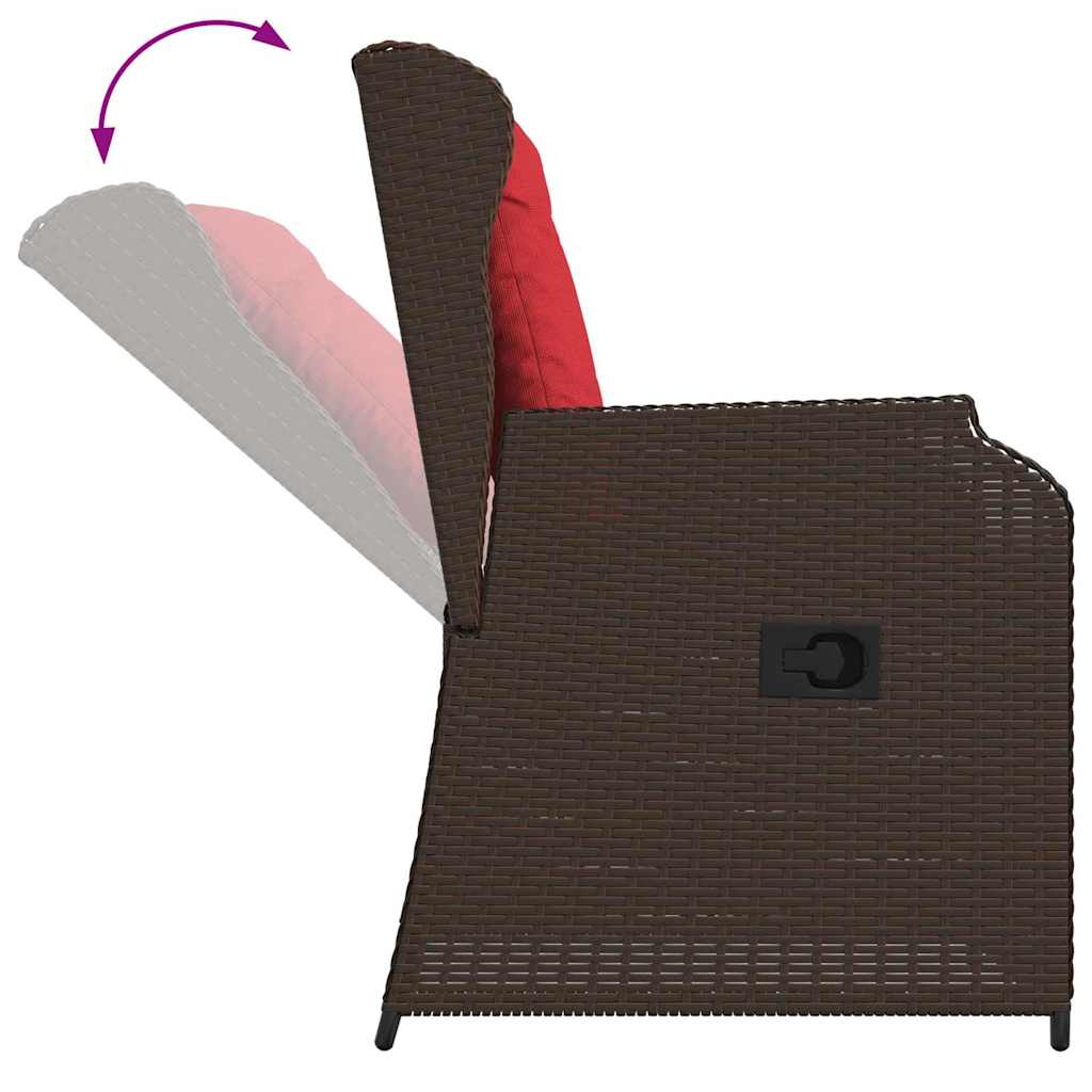 Panchina da giardino 2 pcs Marrone polyrattan | homemem39