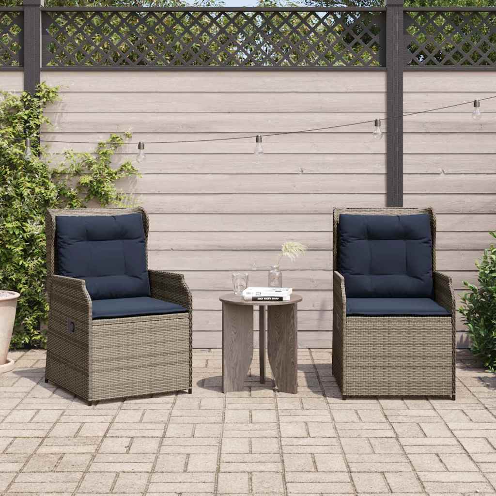 Panchina da giardino 2 pcs Grigio polyrattan | homemem39