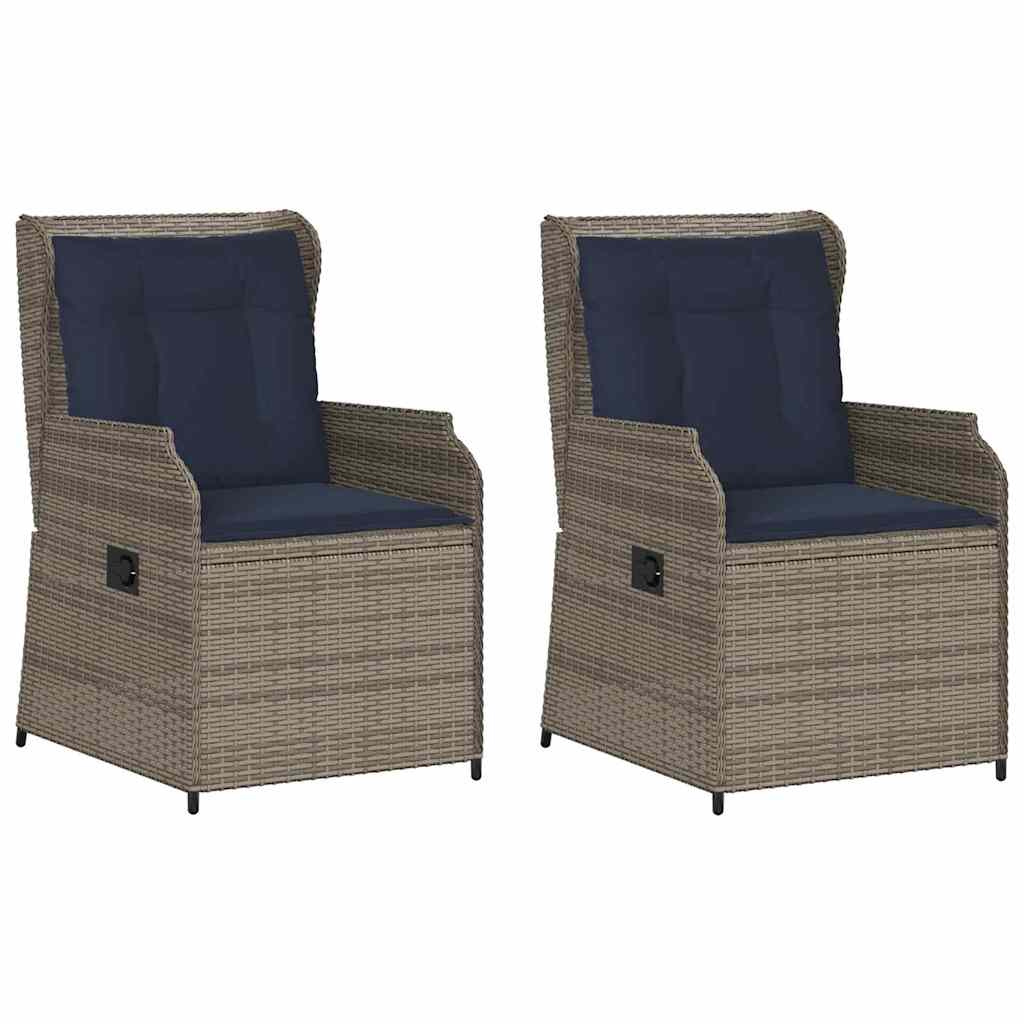 Panchina da giardino 2 pcs Grigio polyrattan | homemem39