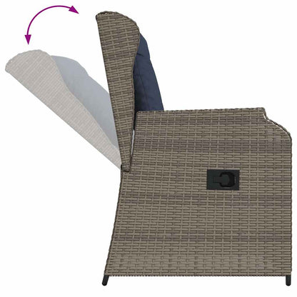 Panchina da giardino 2 pcs Grigio polyrattan | homemem39