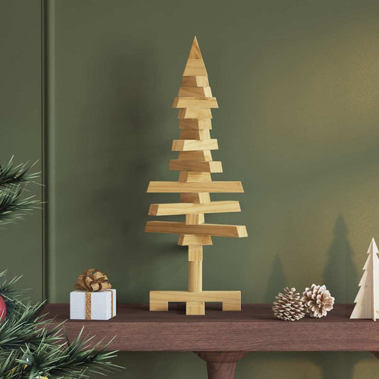 Albero di Natale in legno Marrone 60 cm Legno di pino massello