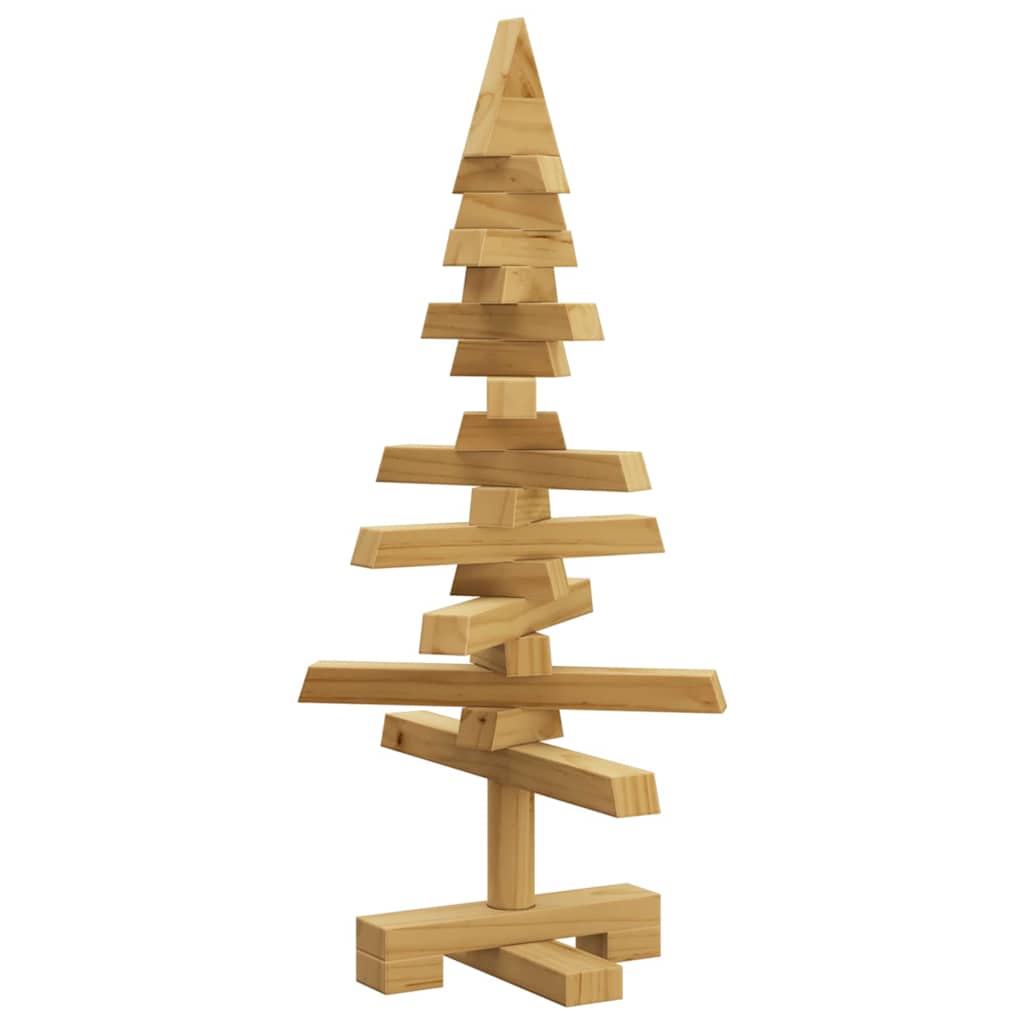 Albero di Natale in legno Marrone 60 cm Legno di pino massello
