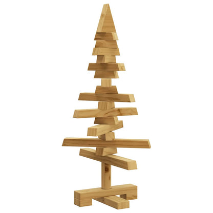 Albero di Natale in legno Marrone 60 cm Legno di pino massello