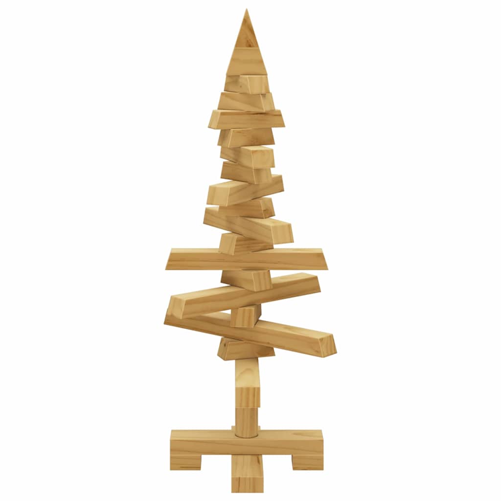Albero di Natale in legno Marrone 60 cm Legno di pino massello