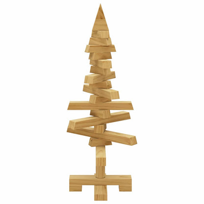 Albero di Natale in legno Marrone 60 cm Legno di pino massello