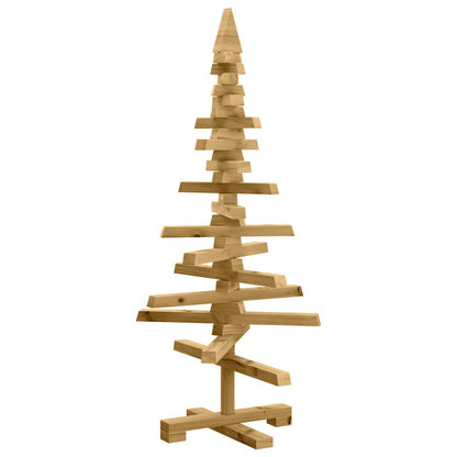 Albero di Natale in legno Marrone 90 cm Legno di pino massello