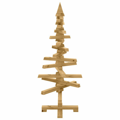 Albero di Natale in legno Marrone 90 cm Legno di pino massello