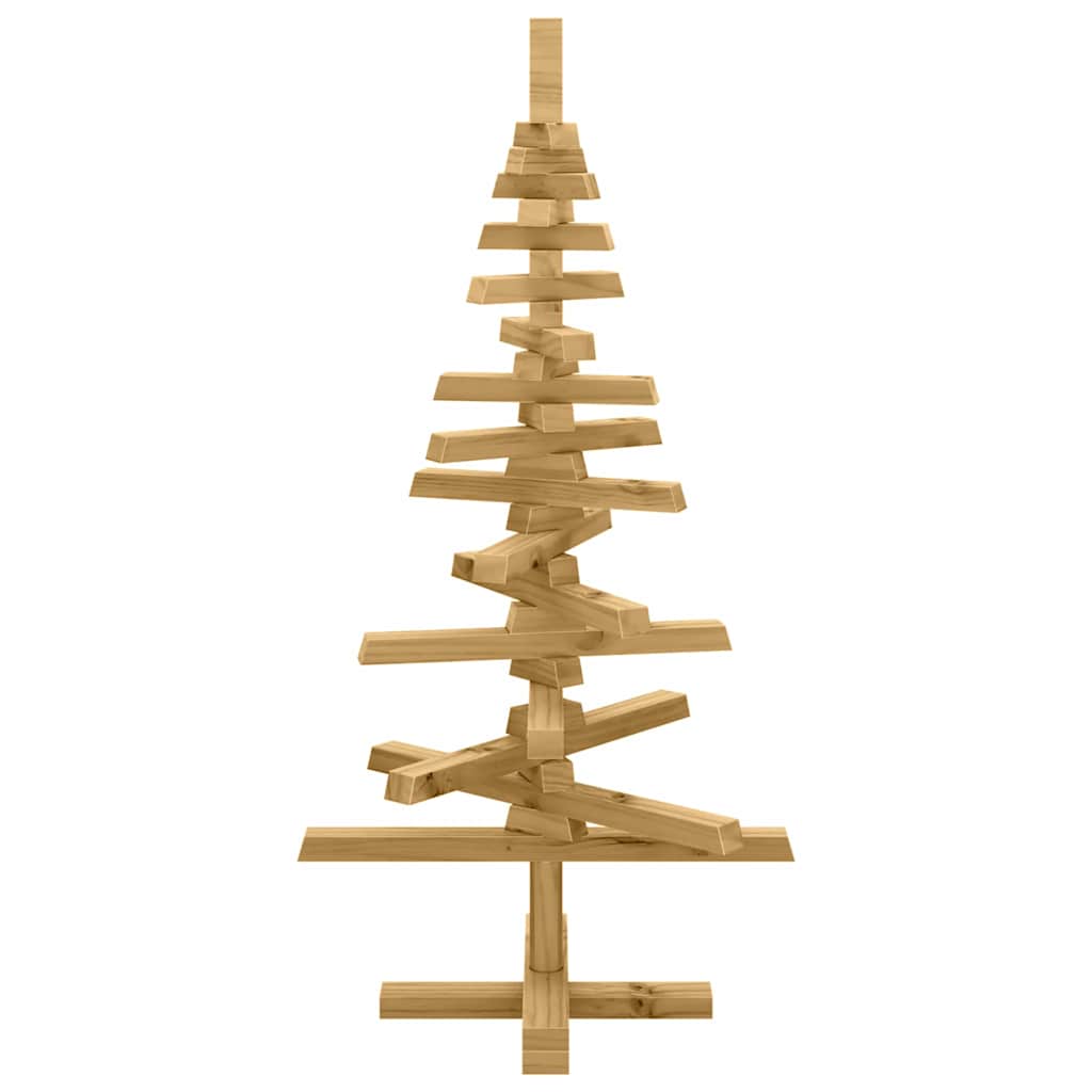 Albero di Natale in legno Marrone 90 cm Legno di pino massello