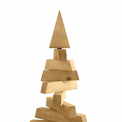 Albero di Natale in legno Marrone 120 cm Legno di pino massello | homemem39