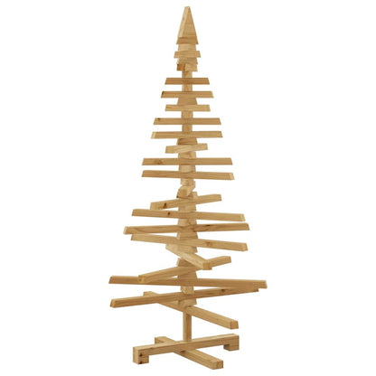 Albero di Natale in legno Marrone 120 cm Legno di pino massello